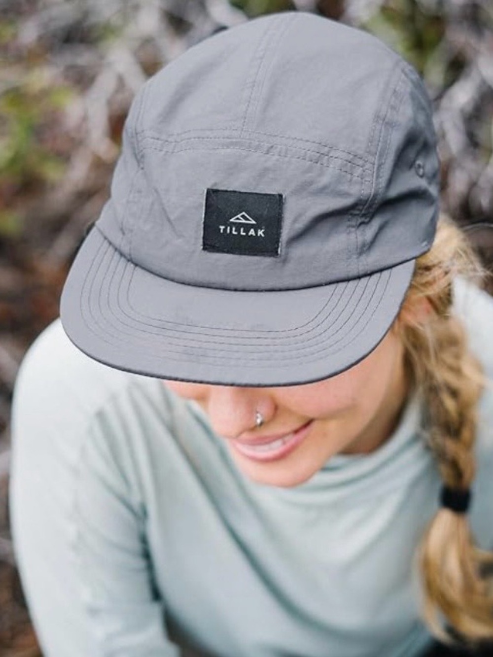 Tillak Wallowa Camp Hat, Basalt Grey Cap, Lightweight Nylon, Buckle Strapback - Picture 2 of 10